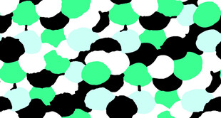 绿黑相间抽象几何图案