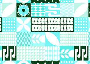 几何图案拼接的潮流背景