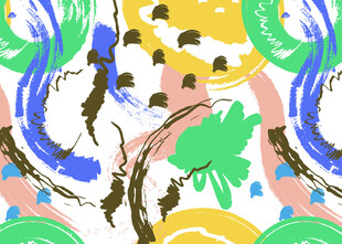 多彩抽象动植物图案设计