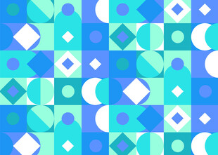 蓝绿色几何图案无缝背景