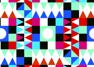 多彩几何图案拼接