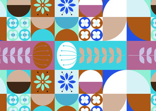 多彩几何图案装饰背景