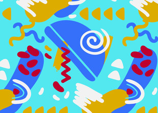 抽象多彩几何图案设计