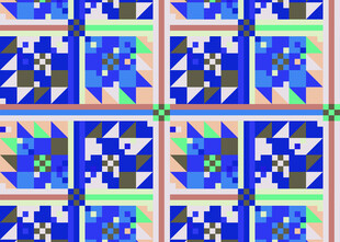 多彩几何拼接图案设计