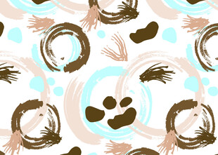 抽象水墨风圆形图案背景