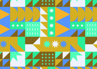 几何图案拼接装饰背景图