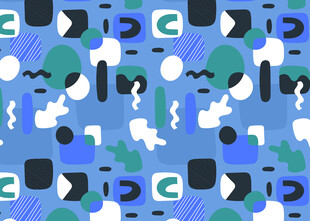 蓝绿几何图案抽象背景图