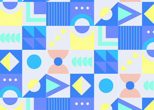 几何图案拼接多彩背景图