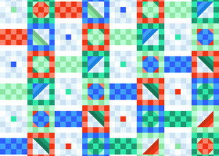 多彩几何拼接图案