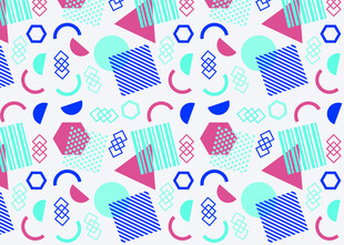 多彩购物元素时尚图案