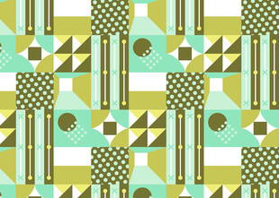 几何图案拼接的清新背景