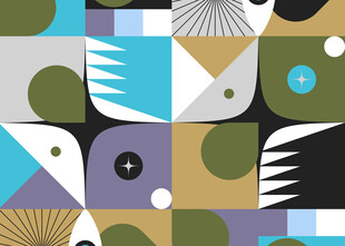 几何图案抽象艺术背景图