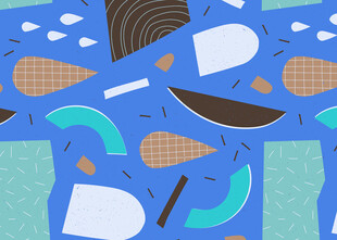 抽象几何图案拼贴艺术