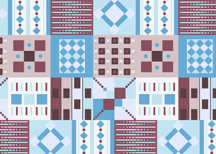 几何图案拼接的多彩背景