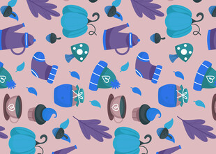 可爱卡通清洁工具图案背景