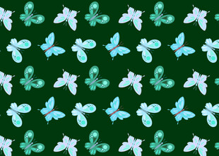 绿色背景蝴蝶图案纹理