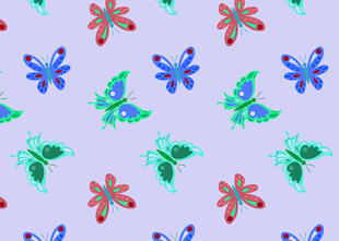 多彩蝴蝶图案背景