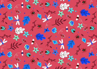 粉色花卉图案背景纹理