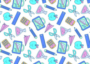 缝纫工具图案背景