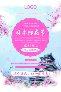 日本樱花节宣传海报