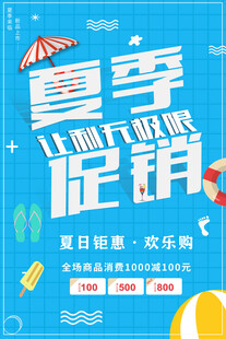 夏季旅游促销海报