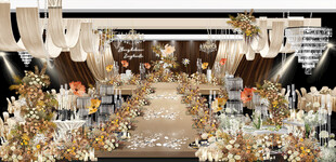 豪华大气的婚礼现场布置