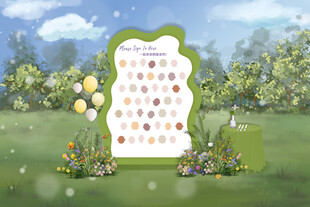 户外清新风宝宝生日派对布置