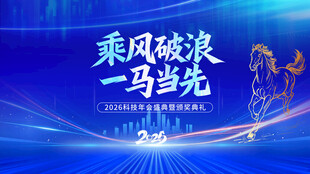 乘风破浪一马当先舞台 海报展板