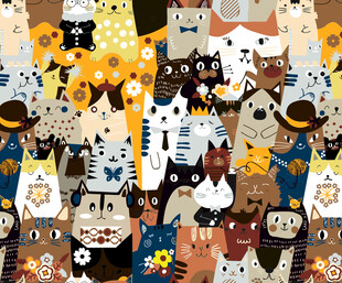 可爱动物卡通图案集合