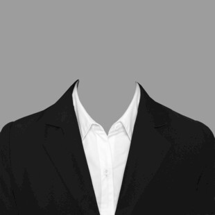 男士黑色西装搭配白衬衫