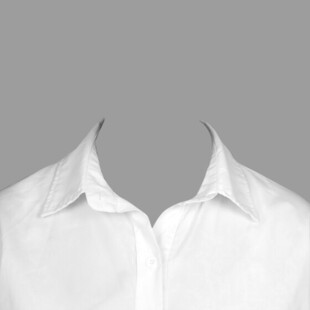 白色衬衫衣领特写