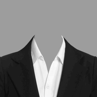 男士西装白衬衫衣领展示