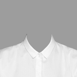 白色衬衫衣领特写