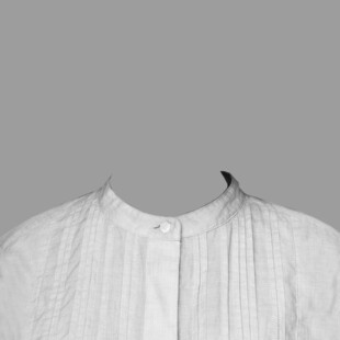 白色褶皱衣领上衣展示