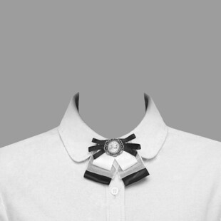 白色衬衫搭配别致领结