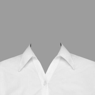 白色衬衫衣领特写