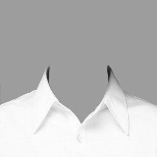 白色衬衫衣领特写