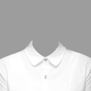 白色翻领衬衫衣领展示