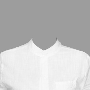 白色立领衬衫