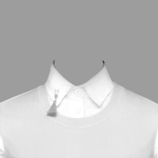 白色衬衫衣领特写