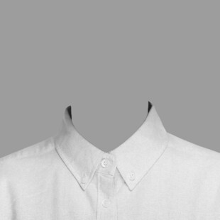 白色衬衫衣领特写