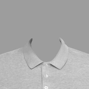 浅灰色翻领男士polo衫