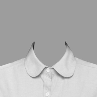 白色衬衫衣领特写