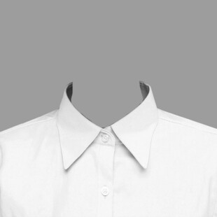 白色衬衫衣领特写