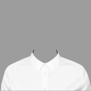 男士白色衬衫衣领展示