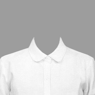 白色翻领上衣展示