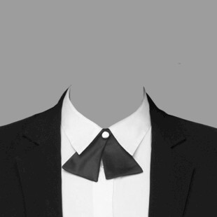 男士黑色西装搭配领结
