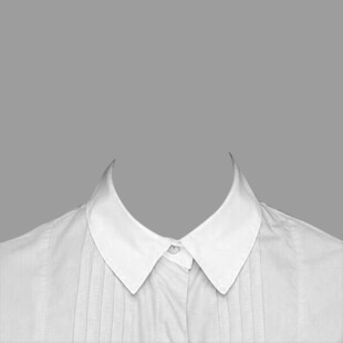 白色衬衫衣领特写