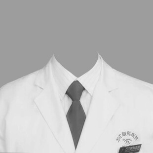 医生白大褂与领带着装展示