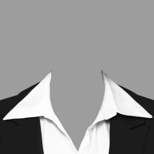 黑白西装白领衬衫造型